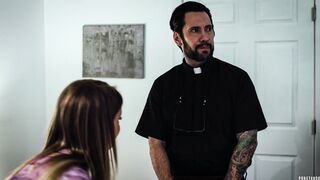 PURE TABOO Bad Eliza Eves corrupts the priests & makes him fuck her