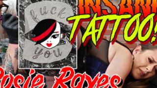 Rosie Rayes Gets an Anus Tattoo then takes a cream pie!