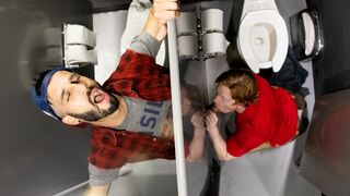 Helping hand at the urinals - Romeo Davis & Kyle Connors