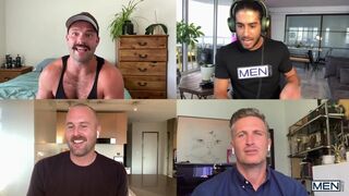 Gay men watching porn via webcam - Luke Adams & Diego Sans