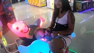 Thai amateur teen GF  plays with a vibrator toy after a day of fun
