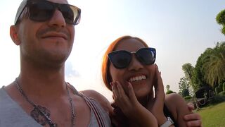 Adorable Asian teen amateur homemade porno after a day out sightseeing