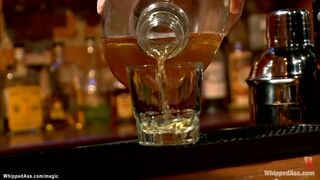 Hijacked chick whipped & buttplugged