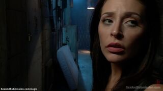Handcuffed brunette rough ravaged
