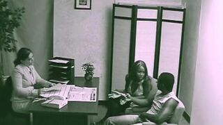 Ebony Couple Secretly Screwed Rush at the Office