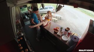 Fucking ginger foodie Scarlett Jones in the food truck