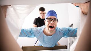 Weirdo hubby fucks doctor while his wifey is delivering!! - Alex Mecum , Malik Delgaty