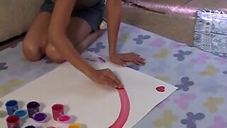 Mesmerizing petite solo teen trixie teases us