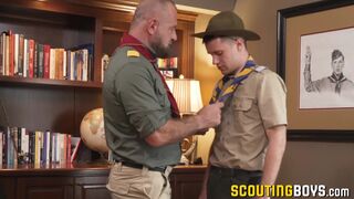 Sexy  scout Maxx gets passionate fingering in the office