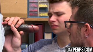 Double penetration screwed twink gets punished for stealing with his daddy