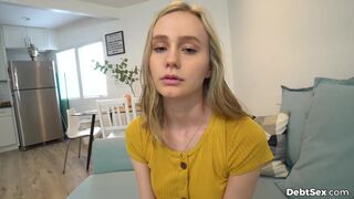 P-O-V monster cock for Skinny Blonde who can't Pay Loans!