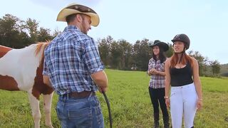 French Cowboy eats Booty Outdoors on Quad!