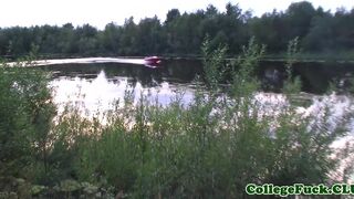Teen Girls Get Their Tight Little Cunts Ripped In This Outdoor Groupsex