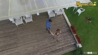 Wild Colombian Fuck Indoors & Outdoor Threesome At The Lake House
