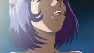 Anime teen drilled hard in dark group bondage