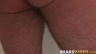 Tattooed bear Cooper Hill butt drilled by pierced gay after BJ