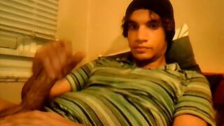 18yo homo Tristan Hollister tugs huge dick before cumshot