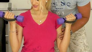 BUSTY CHICK FUCKED IN A GYM