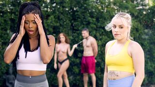 Big booty black COUGAR has a bisex foursome with Girlfriend & neighbors