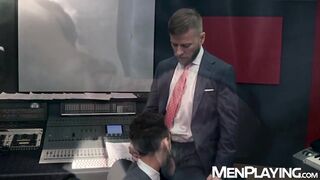 Suited businessmen Massimo Piano & Matthew Anders relentlessly breed
