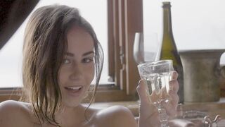 Sexy morning routine with petite teen with stunning butt Sophie Limma