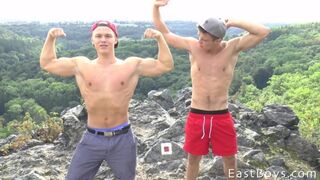 Summer Handjob Adventure 2016 Flexing & Workout